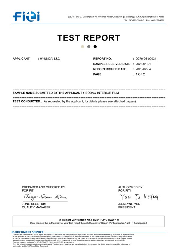 FITI Abrasion resistance report D270-26-00034 first-page preview